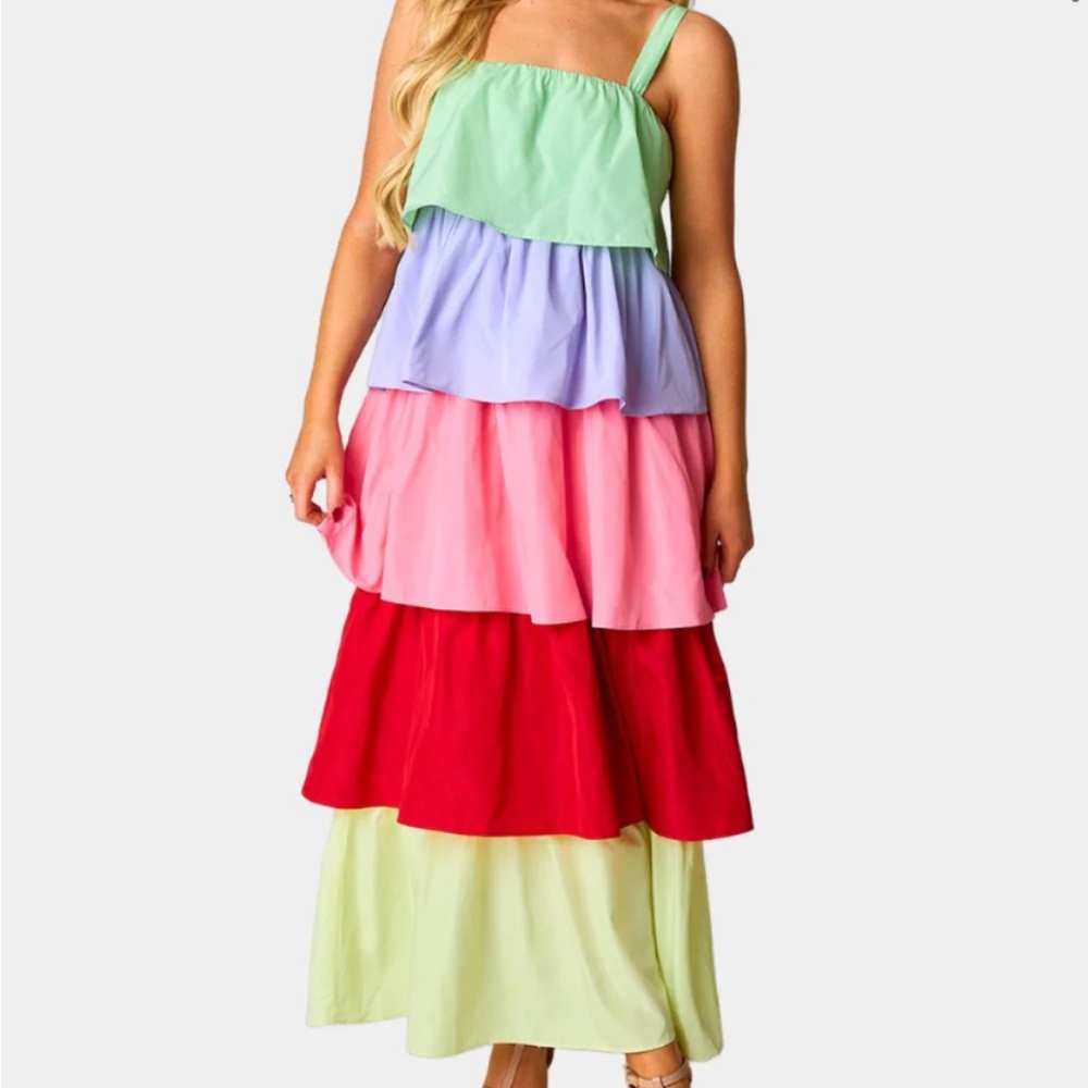 AGNUS TIERED MAXI DRESS - MYSTIC